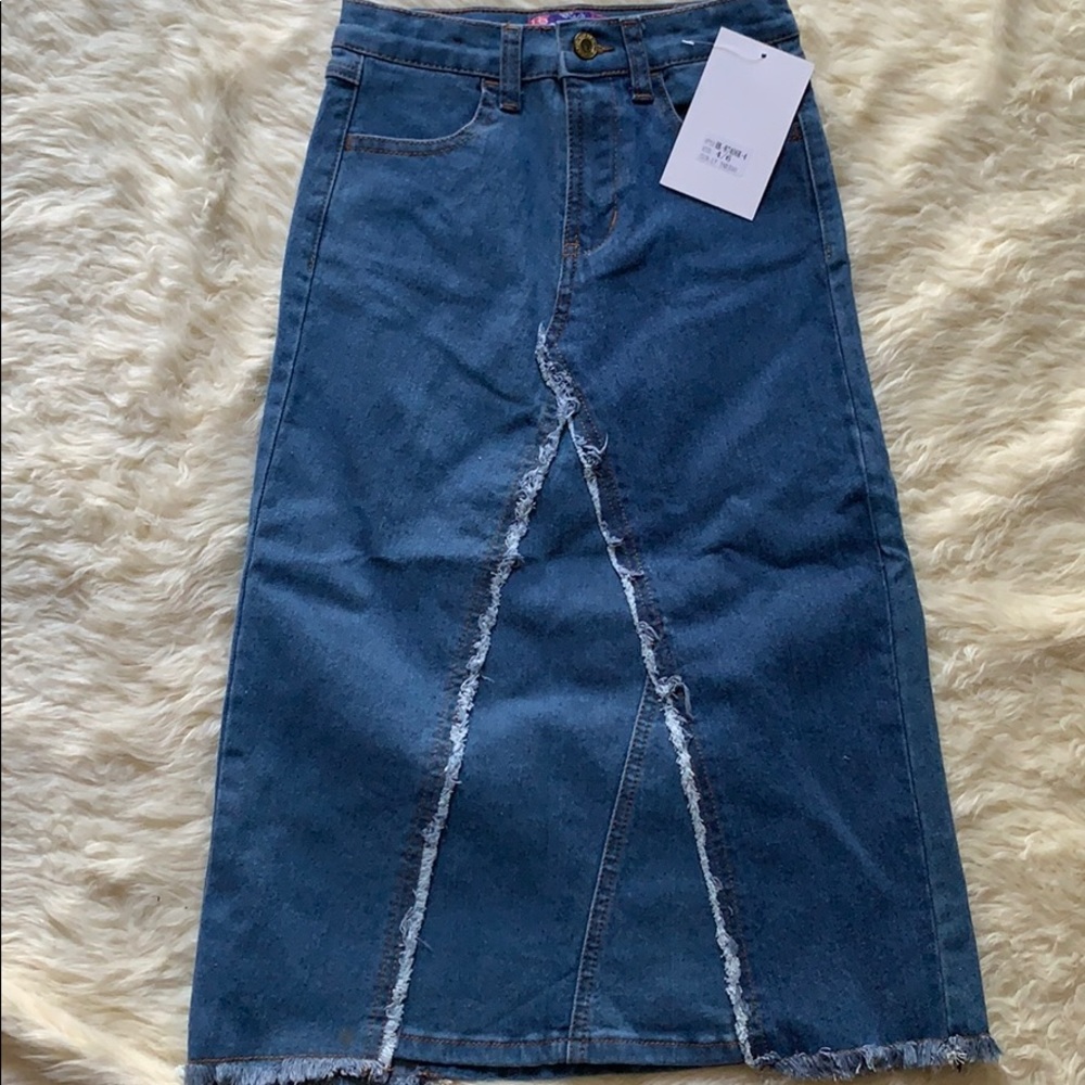 Little girls long jean skirt!